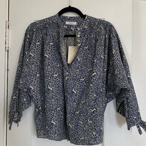 NWT Dôen O’Keefe Blouse - Prancing Fawn (XS)
